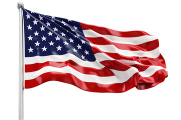 Obraz premium united stat flag on transparent background. united flag isolated on transparent background png cutouts. Image for graphic designer. Image for flyers. Image for communication. Patriotic united.