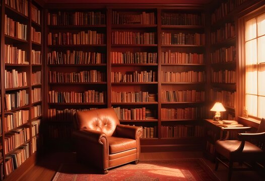 Large old bookshelf library or stud