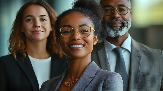 Embracing Economic Equality Diverse Team Collaborating in a Modern Office Setting