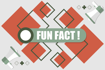 Vector banner. Megaphone with fun fact speech bubble. Loudspeaker. Banner for business, marketing. Banner design vector illustration.