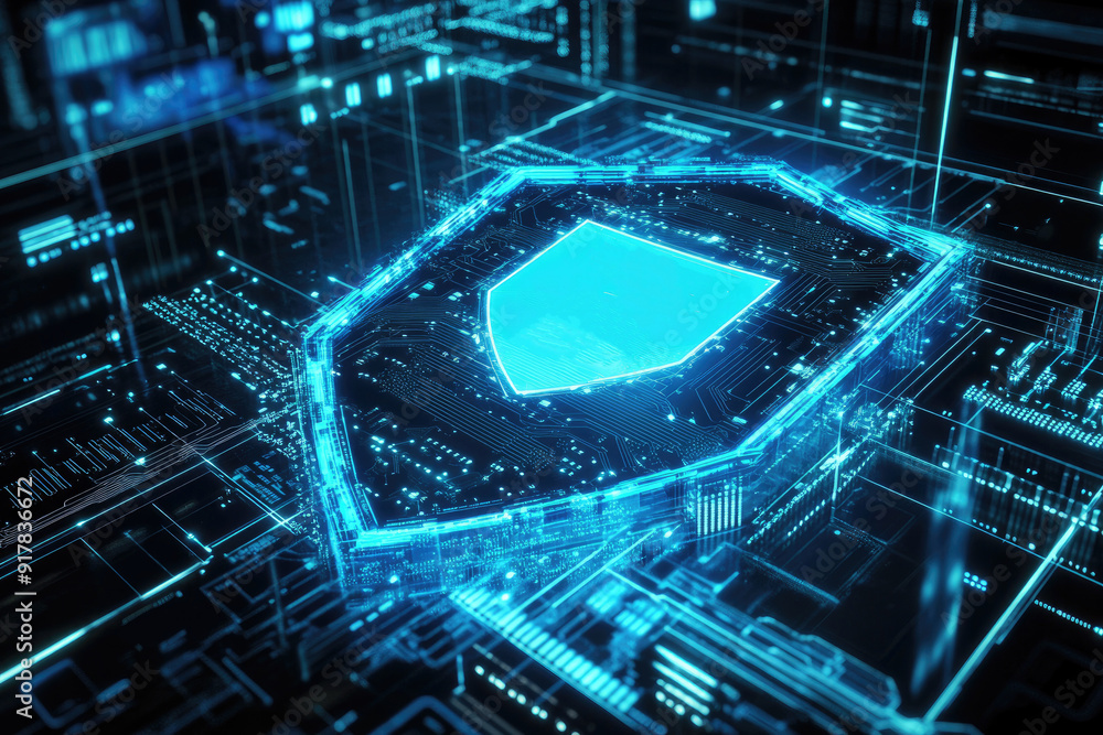 Poster digital shield protecting circuitry in a cyber network