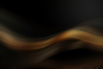Abstract dark background with a golden wave.