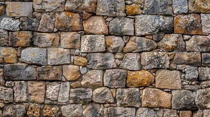 Stone wall texture background of an ancient castle.