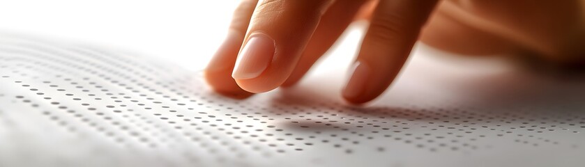 Finger Tracing Braille Dots - Photo