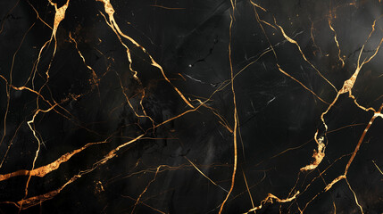Black marble with gold veins background, luxurious design, elegant texture