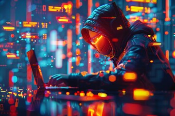 3d illustration of Data phishing concept, Hacker and Cyber criminals phishing stealing private personal data, password, email and credit card. Online scam, malware and password, Generative AI 