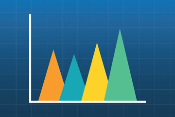 Statistics graph concept. Colored flat vector illustration isolated.
