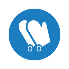 Oven glove icon. Outline design.