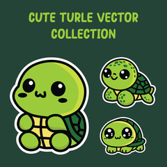 cute turtle vector illustration graphic