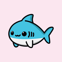 cute shark vector illustration graphic