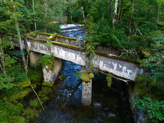 Old power station on the river.