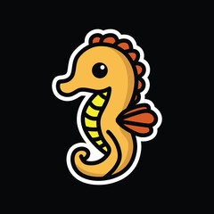 Obraz premium cute sea horse vector illustration graphic