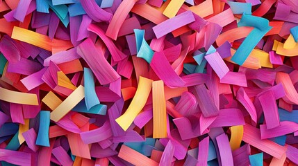 Fototapeta premium Abstract background of colorful, textured paper strips.
