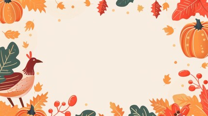 Thanksgiving email newsletter, festive design, flat design