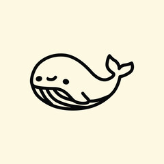 cute whale vector illustration graphic