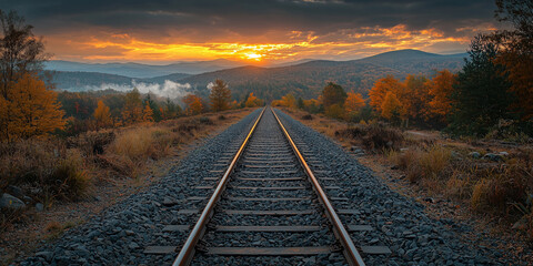 Fototapeta premium Cutting line, railway