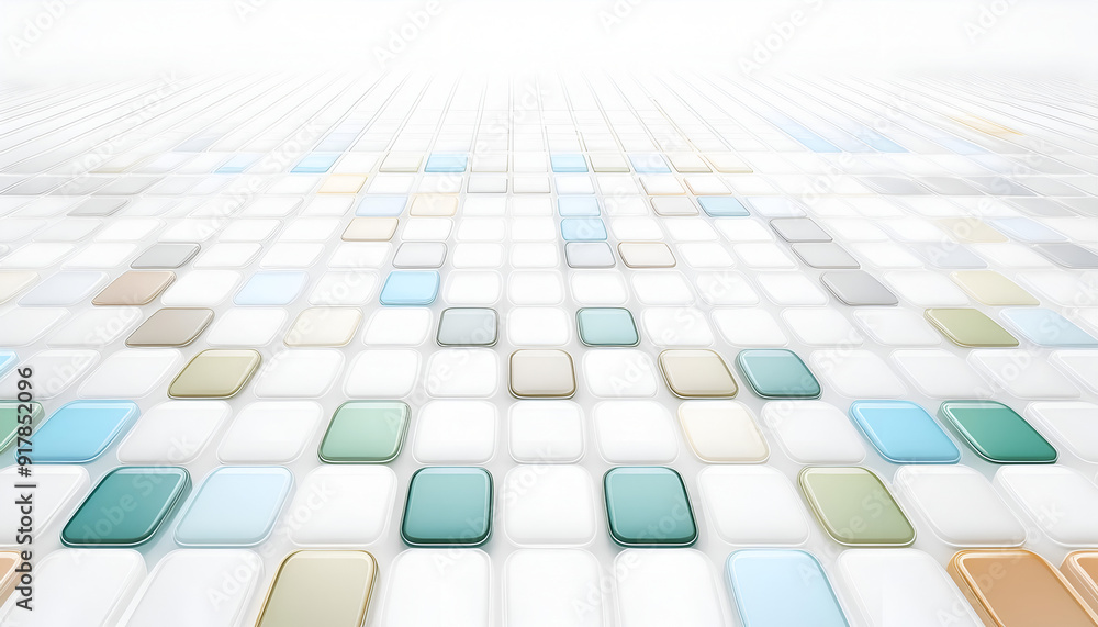 Poster abstract mosaic design with soft colors on a light background for modern digital art
