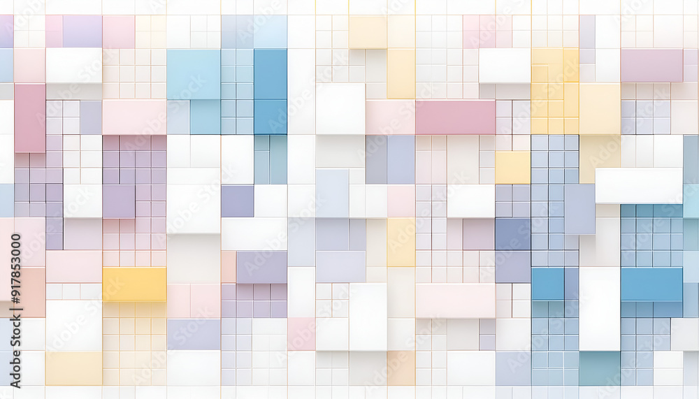 Poster colorful abstract geometric pattern on a soft background