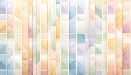 Abstract geometric pattern with pastel colors on a textured surface
