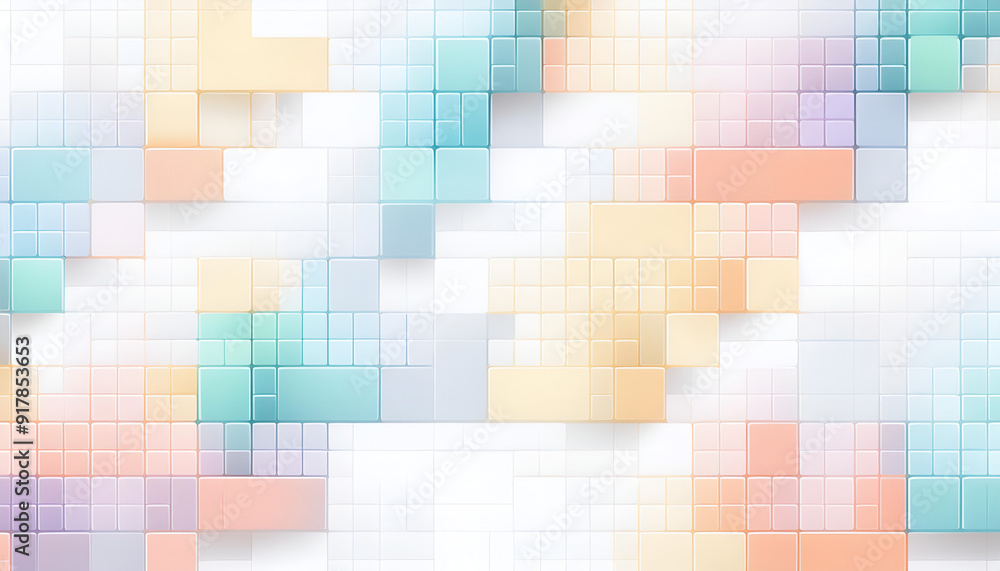 Poster abstract pastel colored block pattern creates a modern artistic background suitable for design and d