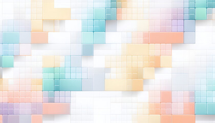 Fototapeta premium Abstract pastel colored block pattern creates a modern artistic background suitable for design and decor