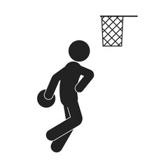Isolated sport pictogram of Basket Ball, healthy activities sign