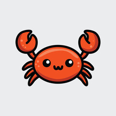 cute crab vector illustration graphic