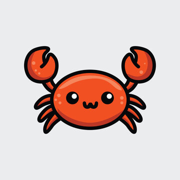 cute crab vector illustration graphic