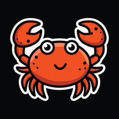 cute crab vector illustration graphic