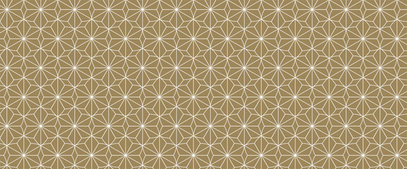 Japanese background with hand drawn line flower pattern vector. Abstract template with geometric pattern. Ocean sea backdrop layout design in oriental style. Chinese banner elements.