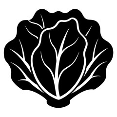 Lettuce icon isolated silhouette vector illustration