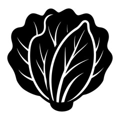 Lettuce icon isolated silhouette vector illustration