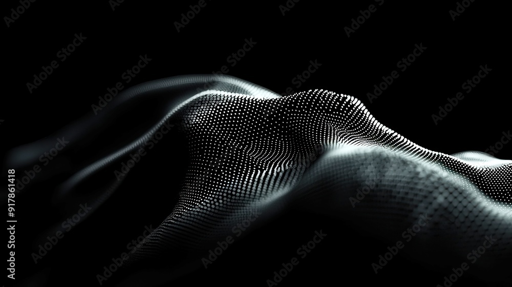Poster futuristic technology abstract, a mesmerizing display of luminous dots and interconnected lines crea
