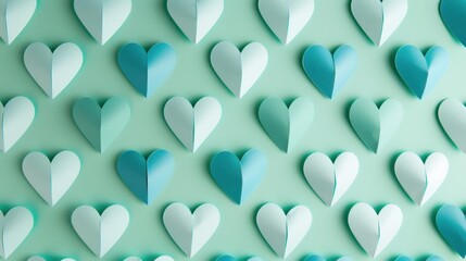 The paper heart pattern