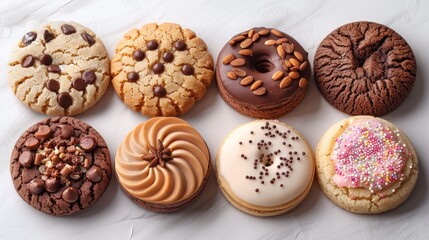 Fototapeta premium Delicious Chocolate Chip Cookies with Nuts.