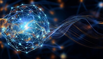 Artistic Neural Links Concept