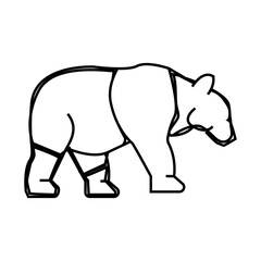 panda animal line icon vector. panda animal sign. isolated contour symbol black illustration