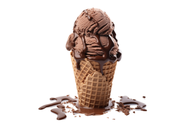 Ice cream on transparent background. Ice cream related themes. PNG Cutouts. Image for graphic designer. Image for flyers.