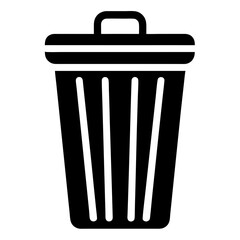 Waste bin icon isolated silhouette vector illustration on white background
