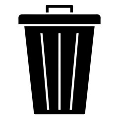 Waste bin icon isolated silhouette vector illustration on white background
