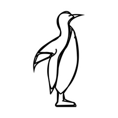 penguin bird line icon vector. penguin bird sign. isolated contour symbol black illustration