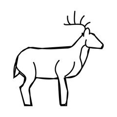deer animal line icon vector. deer animal sign. isolated contour symbol black illustration
