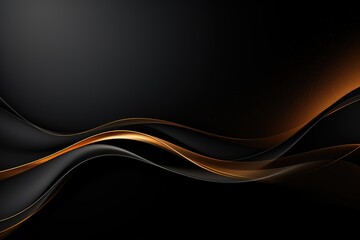 Abstract black and gold wavy background.
