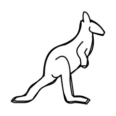 kangaroo animal line icon vector. kangaroo animal sign. isolated contour symbol black illustration