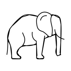 elephant animal line icon vector. elephant animal sign. isolated contour symbol black illustration