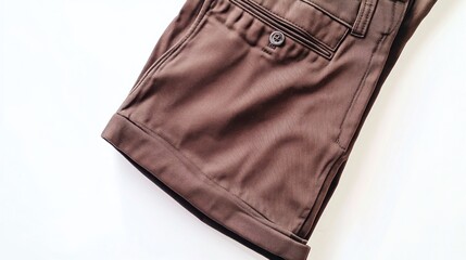 Brown Shorts with Pocket