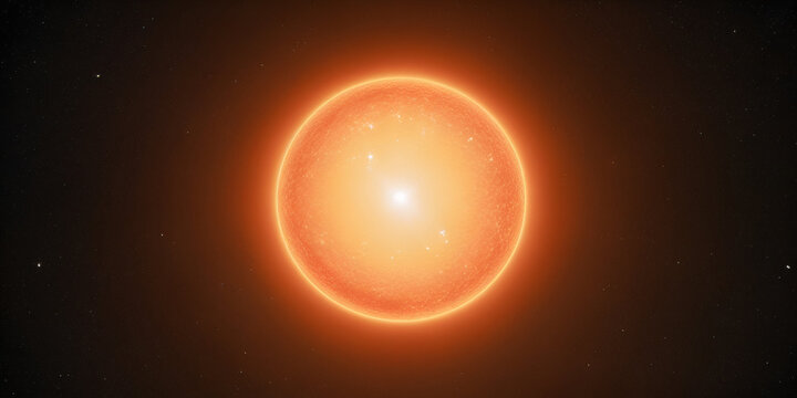 Orange Arcturus Star Shining in Bootes Constellation with Warm Glow