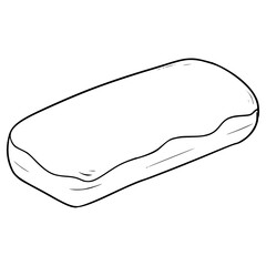 chocolate long john illustration hand drawn outline vector