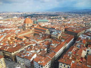 Obraz premium Areal view of the Florence, Italy, Shot made from Cathedral of Santa Maria del Fiore. Travel
