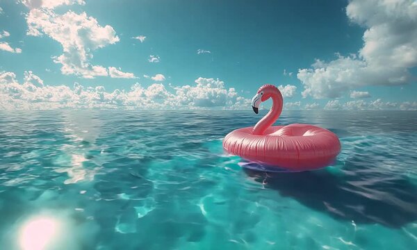 flamingo in the water